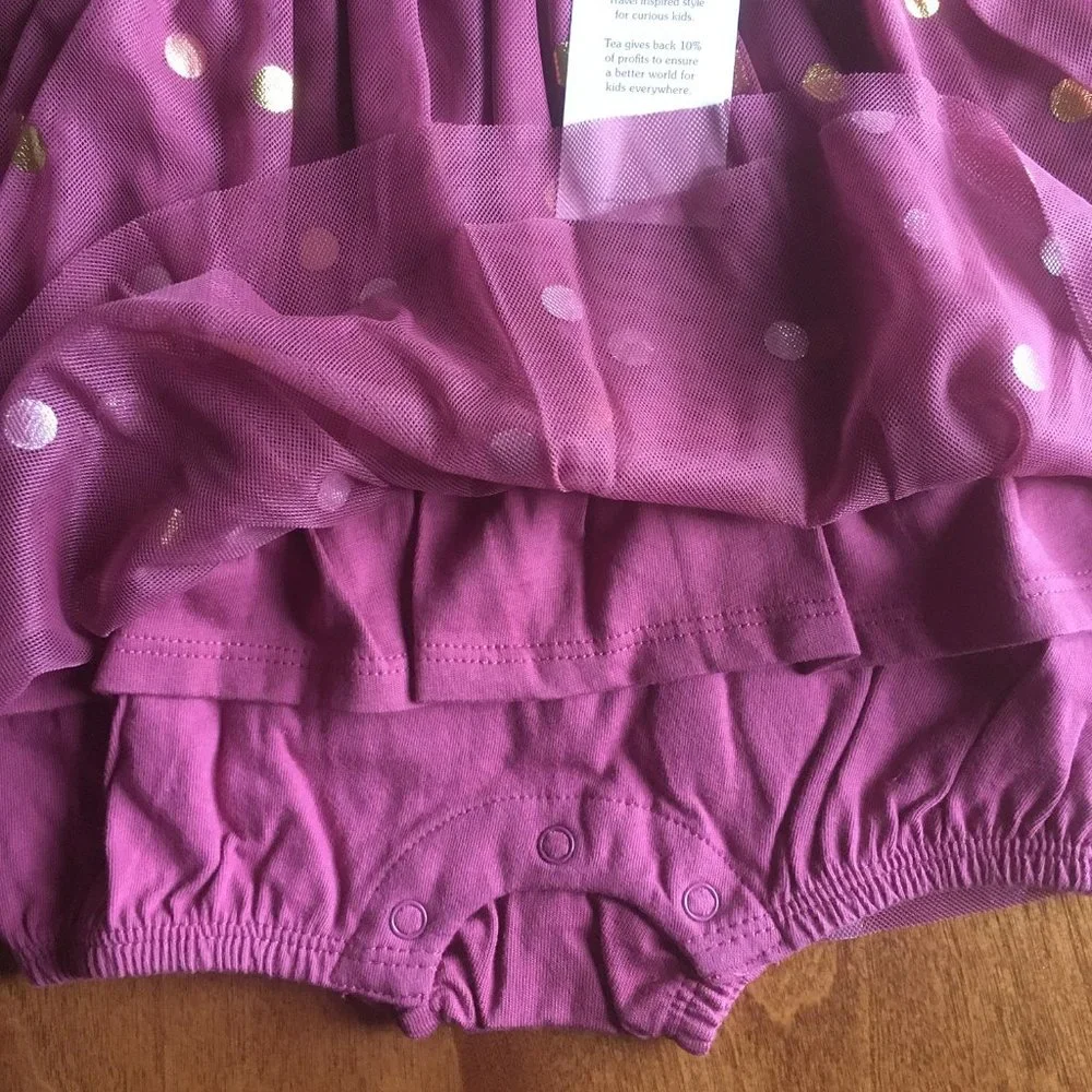 Tea Collection confetti romper dress 6-9m NWT